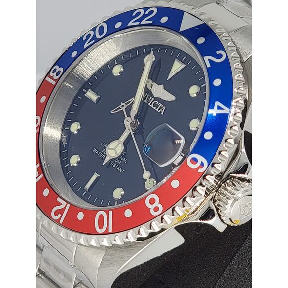 Invicta Limited Edition Pro Diver Automatic Black Dial Pepsi Bezel Men's Watch - Picture 8 of 9